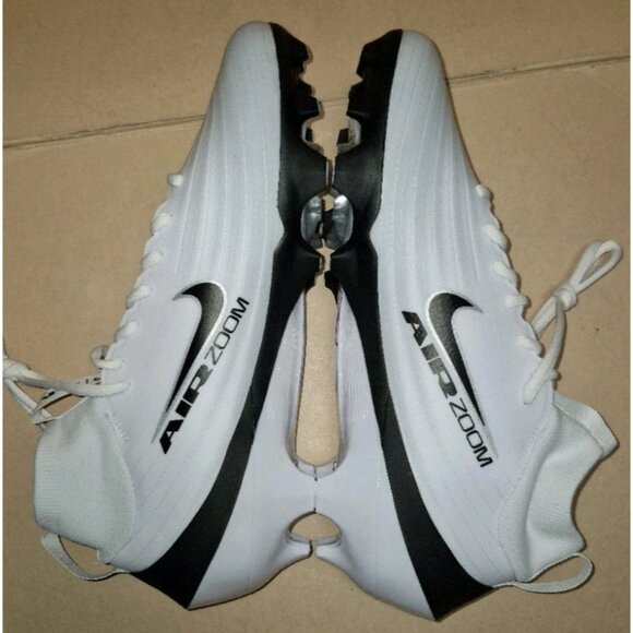 NIKE VAPOR EDGE PRO 1 WHITE/BLACK FOOTBALL CLEATS MEN\'S SIZE 10.5 NEW main image 8